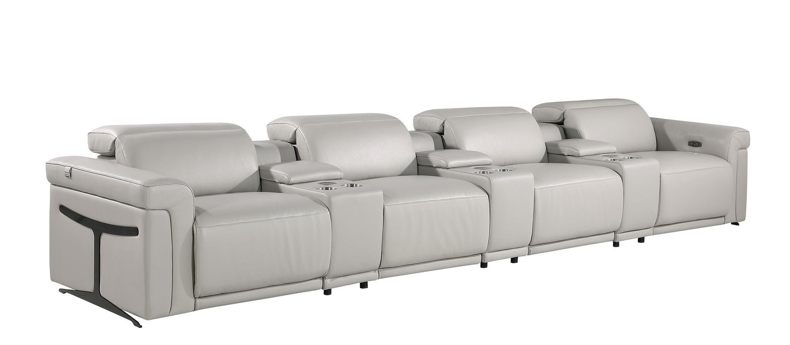1126 - 7-Piece Modular Power Reclining Sofa In With 4 Power Recliners & Power Headrests