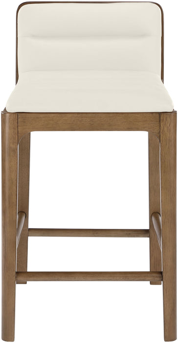 Ellis - Vegan Leather Upholstered Counter Stool (Set of 2) - Brown Base