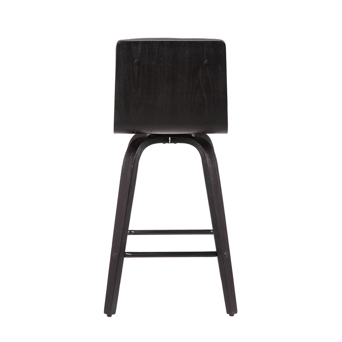 Vienna - 26" Swivel Counter Stool - Black Wood