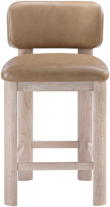 Paloma - Vegan Leather Upholstered Counter Stool (Set of 2) - Tan