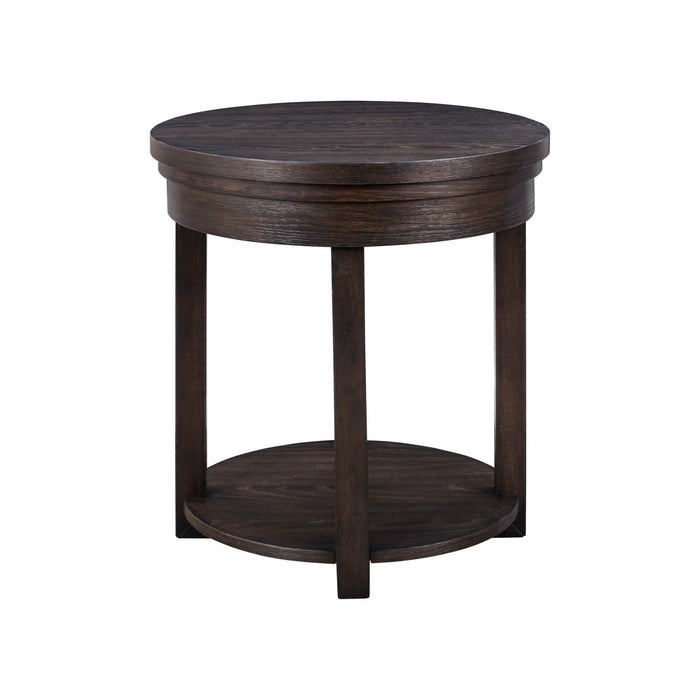 Weston - Round End Table - Brown