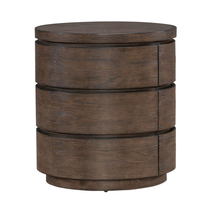 Cascade Falls - Round End Table - Satin Espresso