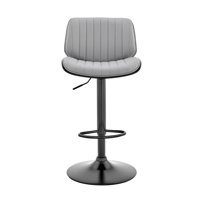 Brock - Adjustable Bar Stool With Black Base