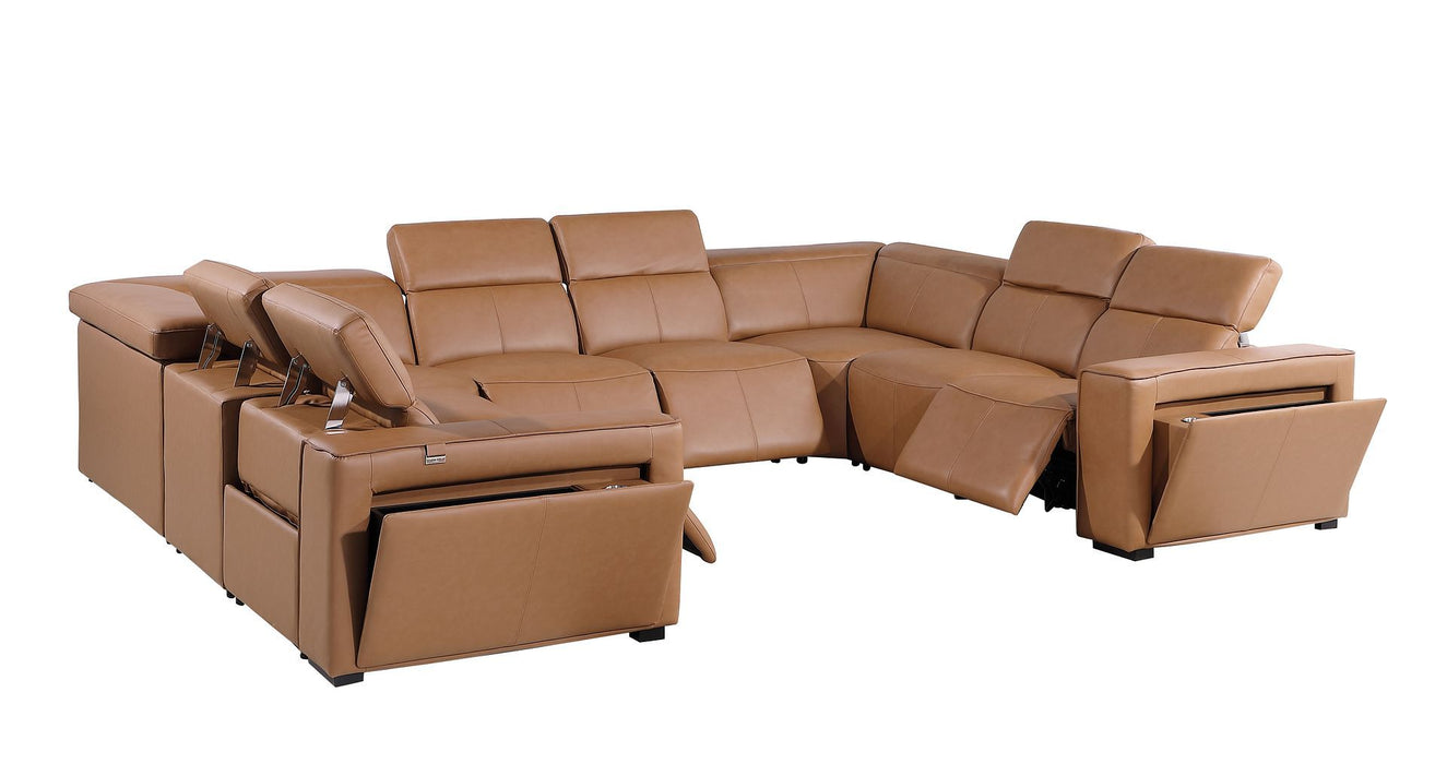 1224 - 8-Piece U-Shaped Sectional Sofa In With 4 Power Recliners & Power Headrests