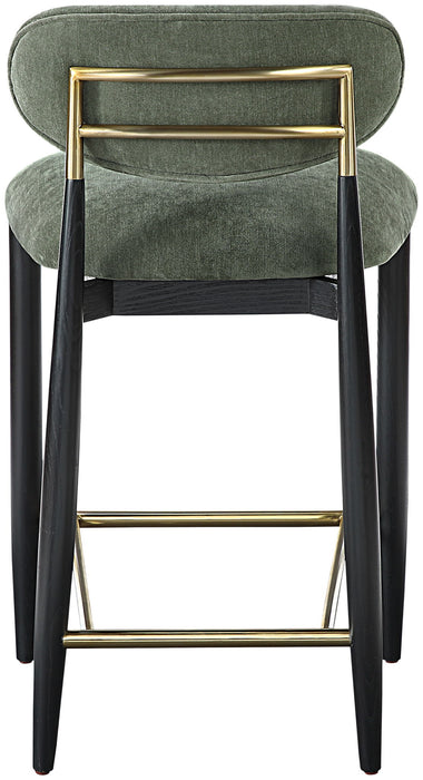 Riccio - Fabric Stool - Black Frame