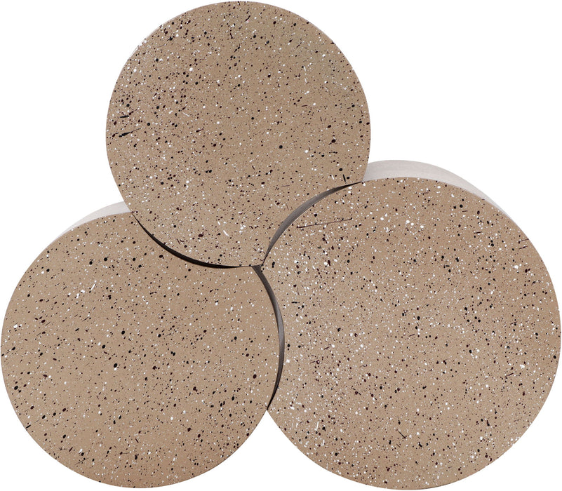 Dimple - 20" 3 Piece Modular End Table - Terazzo Finish