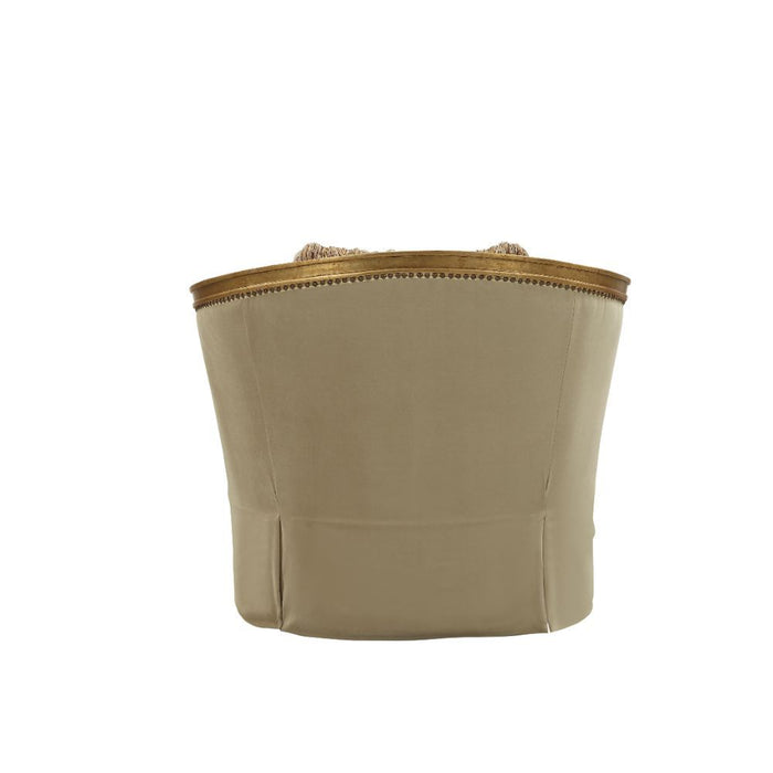 Daesha - Chair With 2 Pillows - Tan Flannel & Antique Gold