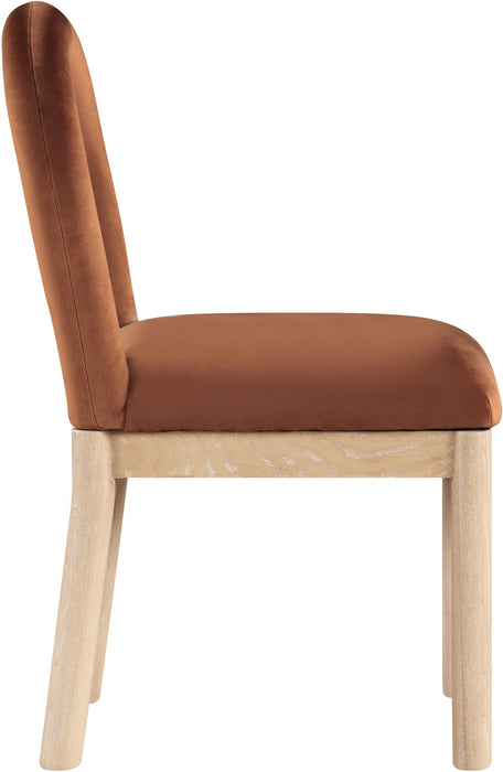 Conrad - Velvet Dining Chair With Natural Legs
