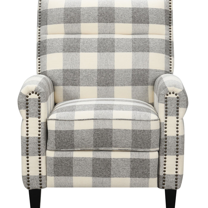 Willow Creek - Press Back Chair - Pebble Gray Buffalo Check