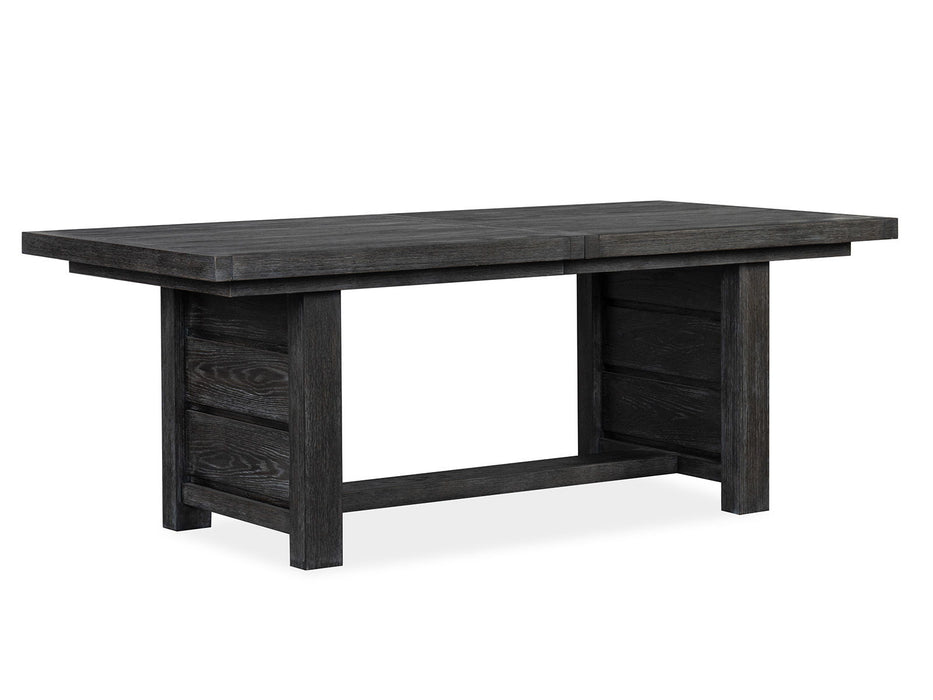 Plum Creek - 5 Piece Extendable Trestle Dining Table Set