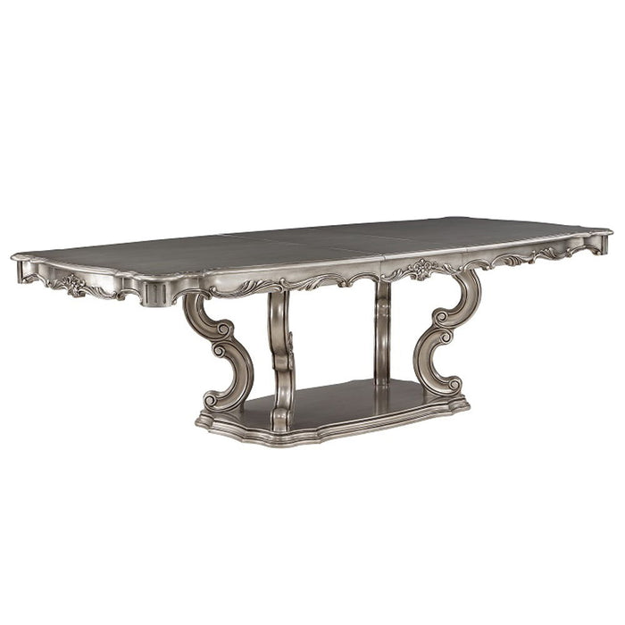 Ariadne - Dining Table With Pedestal - Antique Platinum