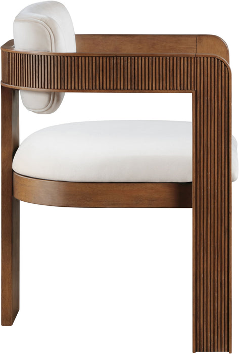 Sacha - Velvet Dining Chair With Brown Base (Set of 2)