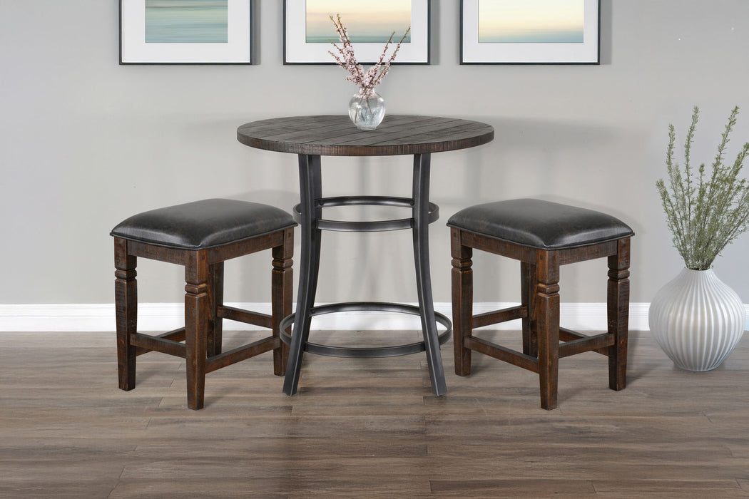 Counter Height Backless Stool Dining Set