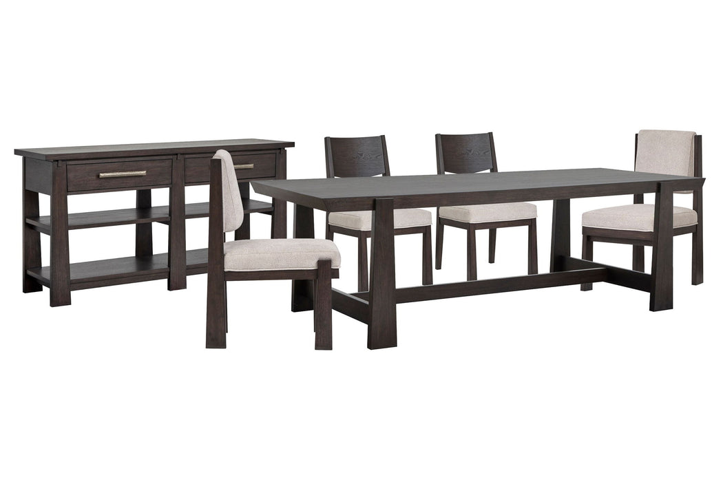 Tauren - Trestle Dining Table Set