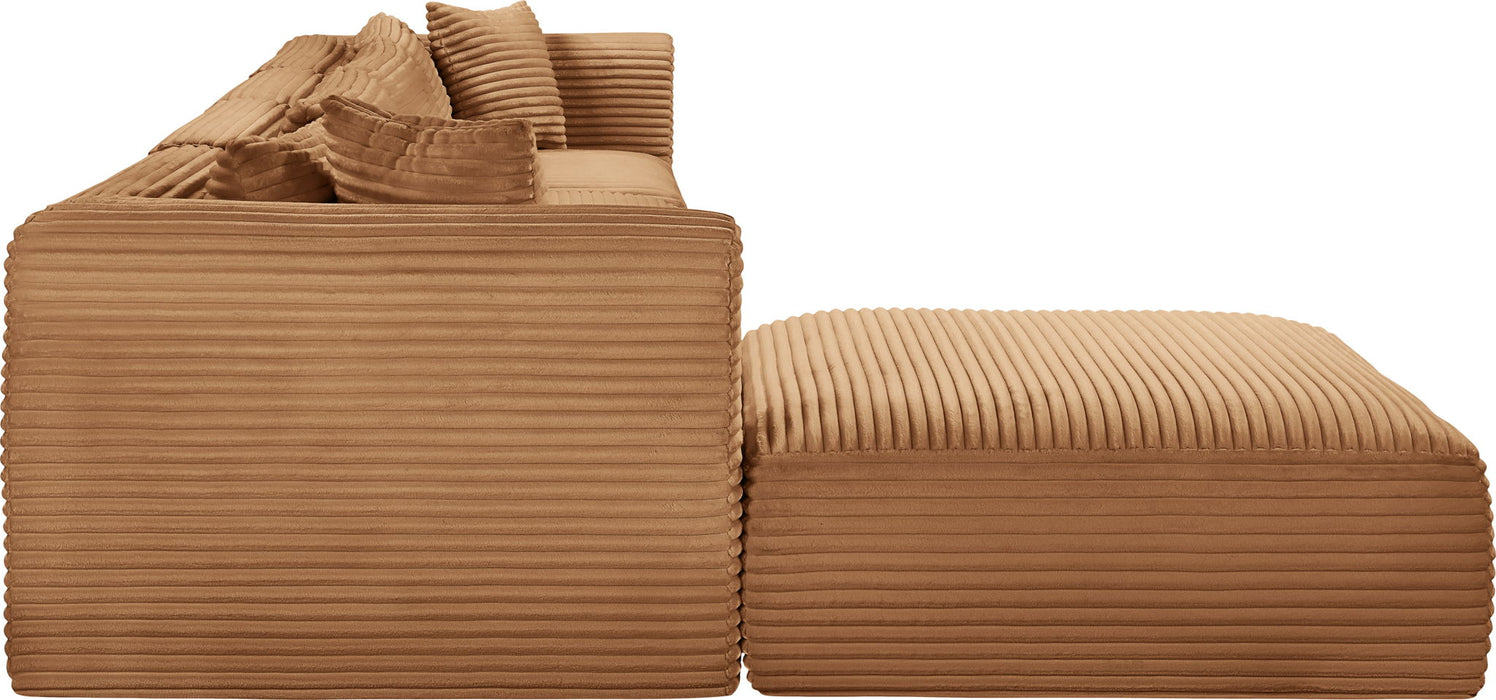 Shaggy - Fabric 5 Piece Modular Sectional With Ottoman