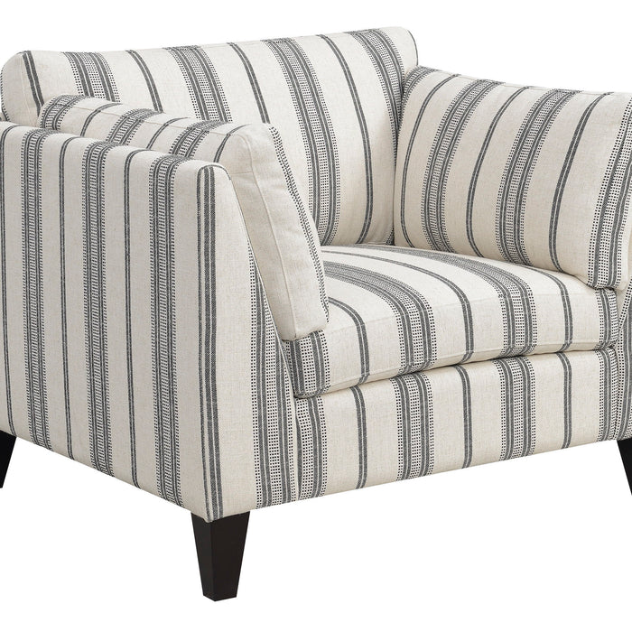 Elsbury - Accent Chair - Gray Stripe