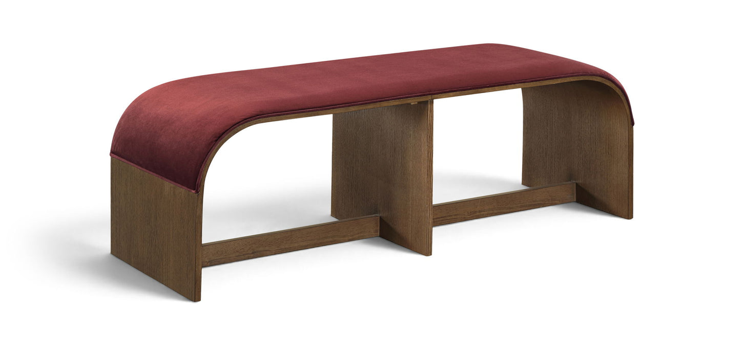 Sable - 52" Velvet Performance Fabric Upholstered Bench