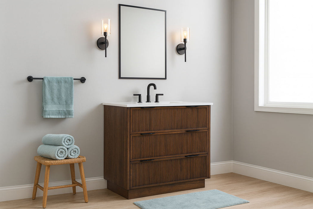 Willard - Engineered Stone And Solid Wood Bathroom Vanity