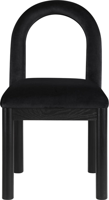 Conrad - Velvet Dining Chair With Black Legs