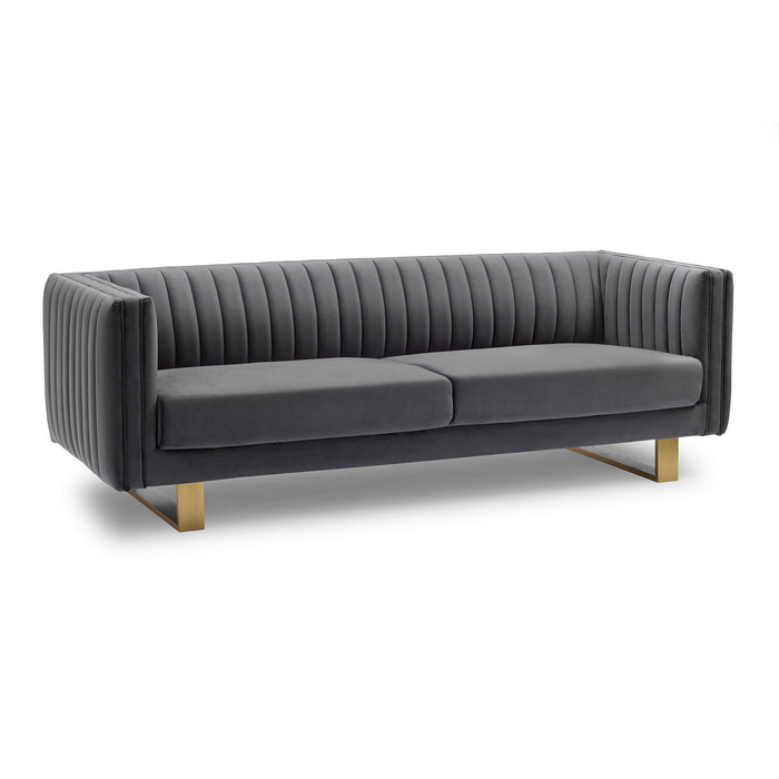 Delilah - Velvet Square Arm Sofa