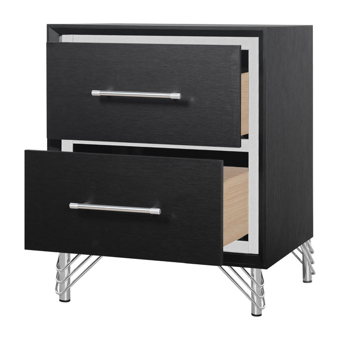 Ava - 2 Drawer Nightstand - Ebony