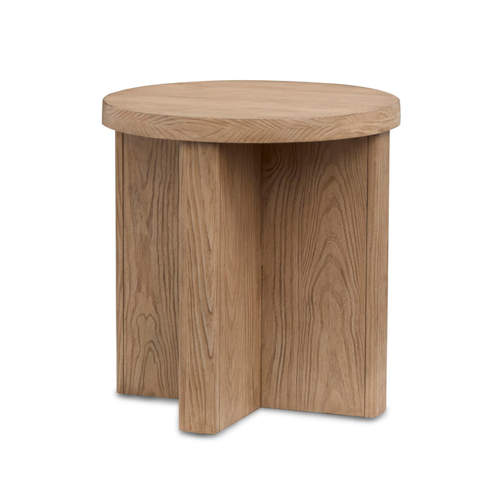 Hayden - Round End Table - Golden Oat