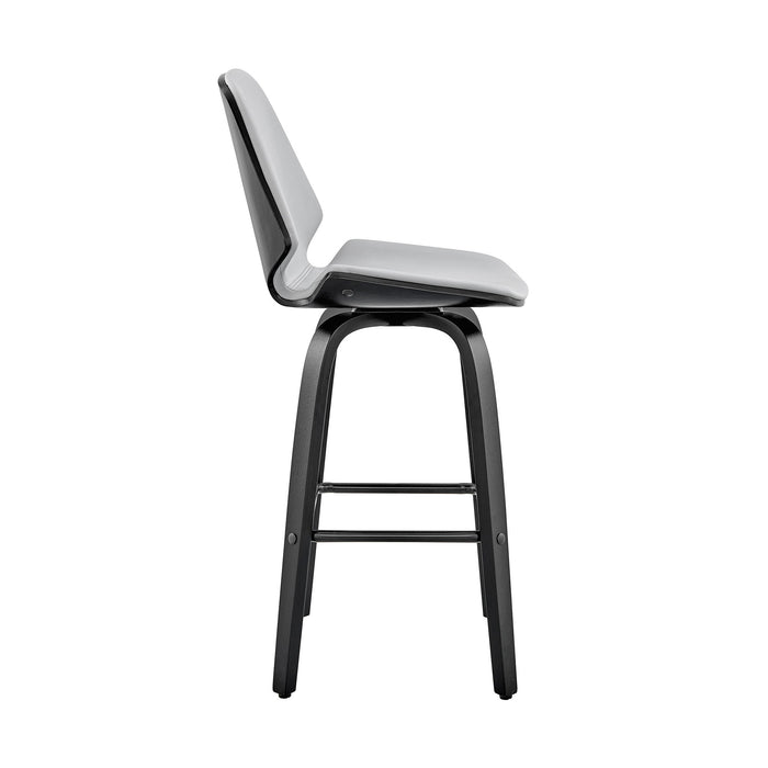 Arabela - 26" Swivel Bar Stool - Gray / Black