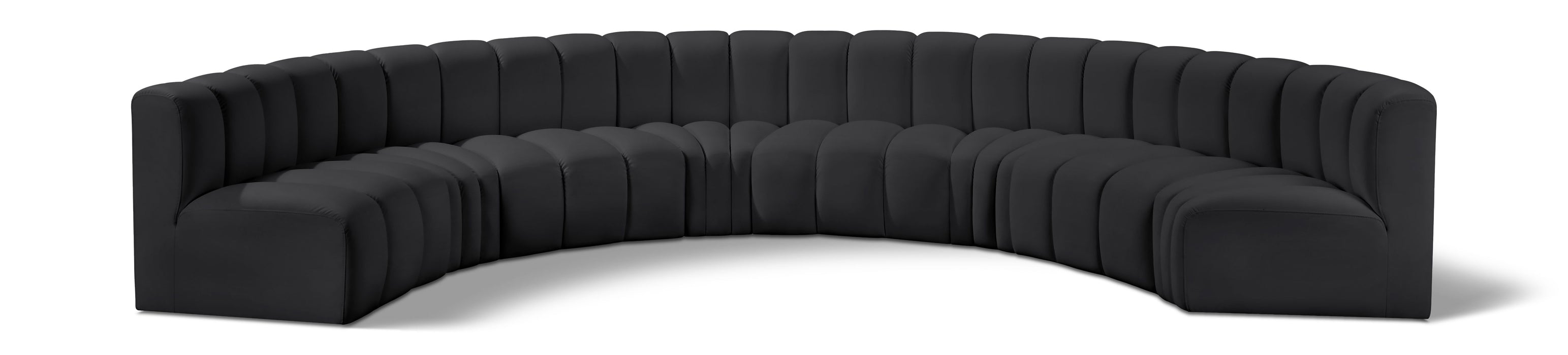 Arc - Faux Leather 8 Piece U-Shaped Modular Sofa