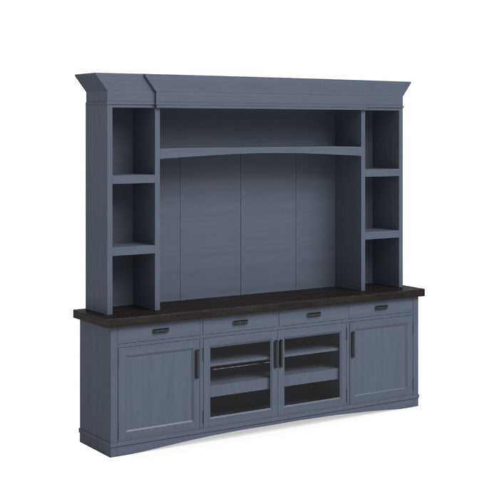 Americana Modern - TV Console with Hutch, Backpanel and LED Lights