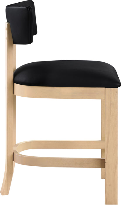 Lavrin - Vegan Leather Counter Stool (Set of 2) - Natural Base