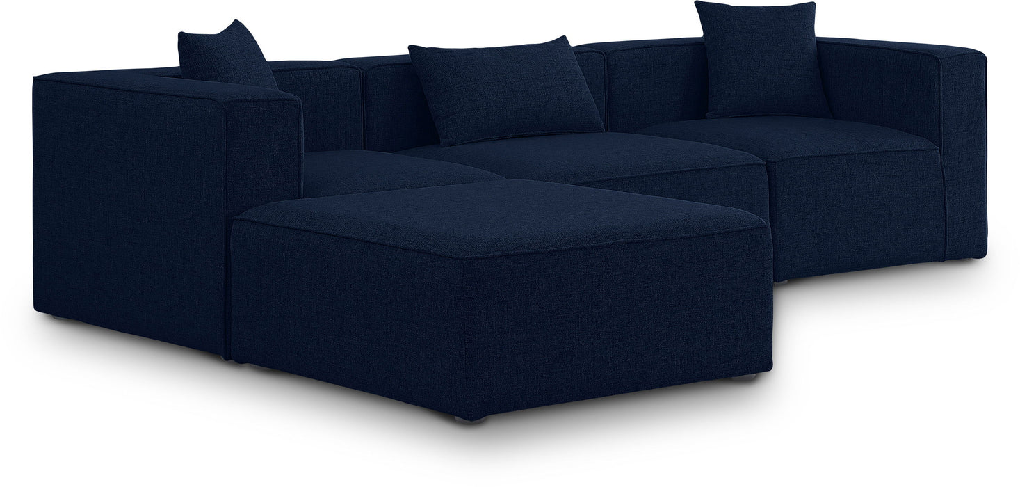Cube - Linen 4 Piece Modular Sectional With Chaise