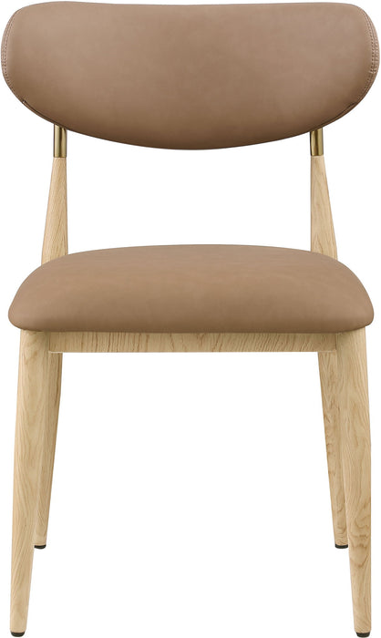 Ronda - Vegan Leather Upholstered Dining Side Chair - Natural Legs