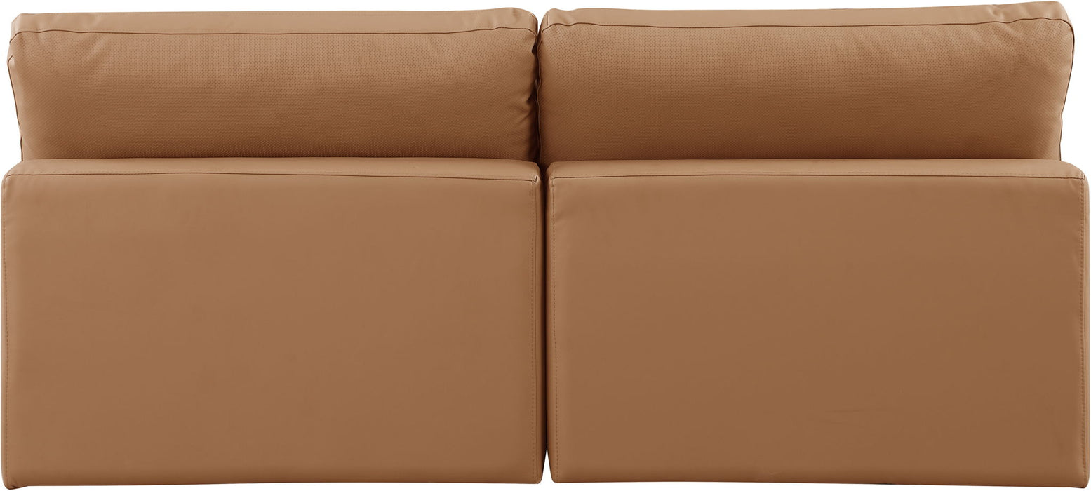 Comfy - Faux Leather Modular Armless Sofa 2 Seats