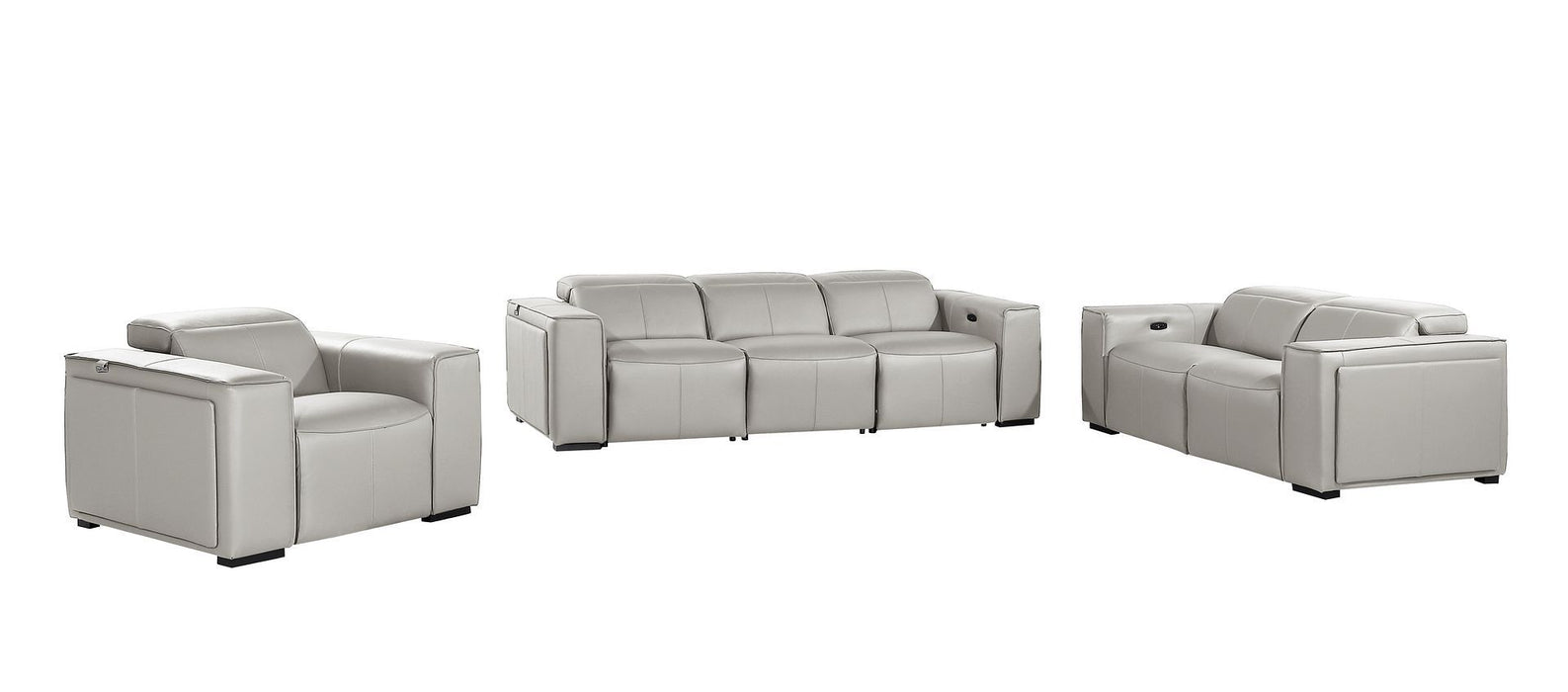 1224 - 6-Piece Modular Power Reclining Sofa, Loveseat & Chair Set In With 5 Power Recliners & Power Headrests