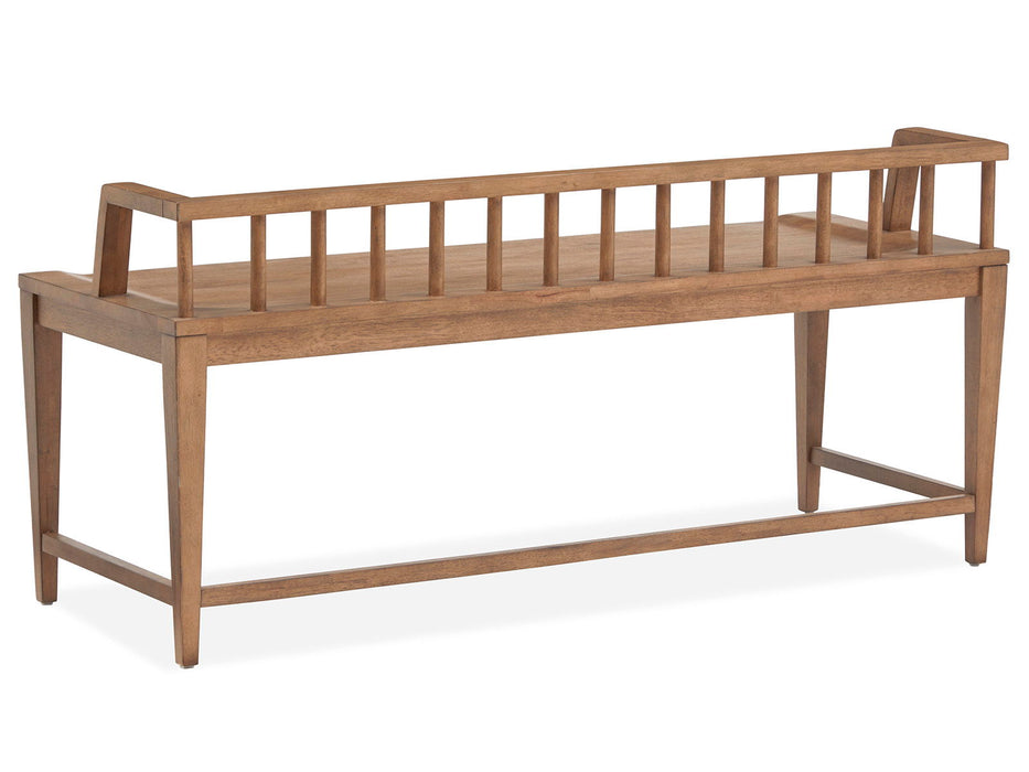 Lindon - Arm Bench With Low Back - Light Brown