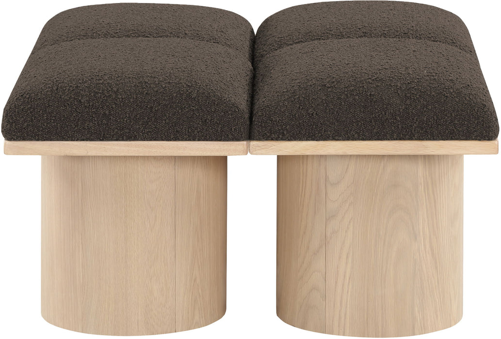 Pavilion - 4 Piece Modular Bench With Natural Base