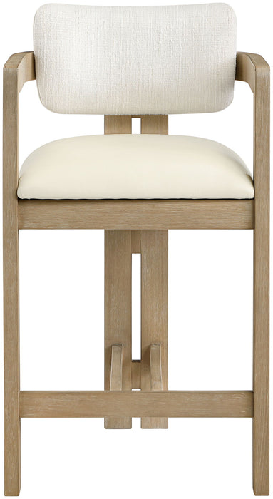 Ravina - Upholstered Counter Stool With Stained Natural Base