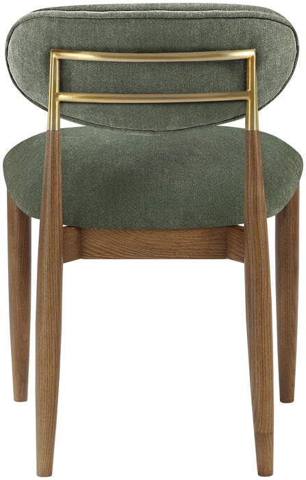 Riccio - Fabric Dining Side Chair (Set of 2) - Walnut Frame