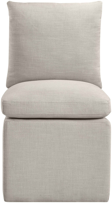 Nelori - Linen Textured Performance Fabric Upholstered Dining Chair (Set of 2)