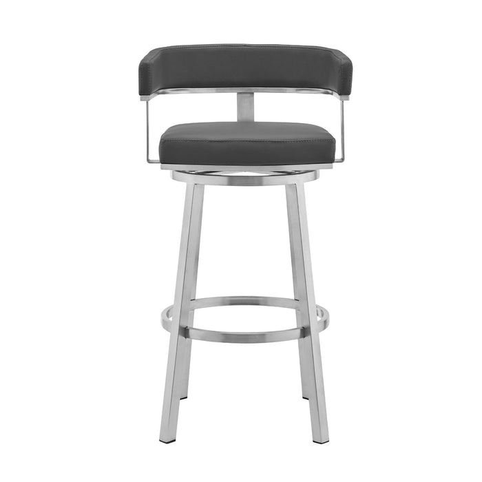 Cohen - Brushed Stainless Steel Swivel Bar Stool