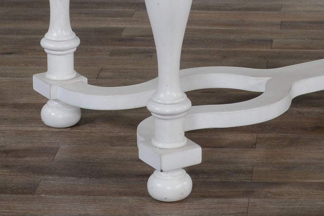 Carriage House - Friendship Table - White / Dark Brown