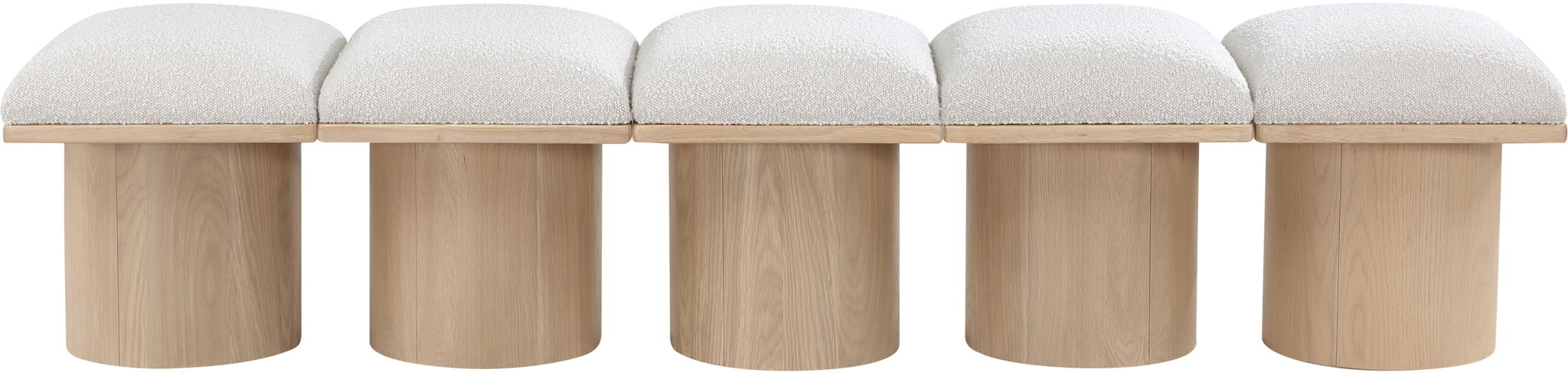 Pavilion - 5 Piece Modular Bench With Natural Base