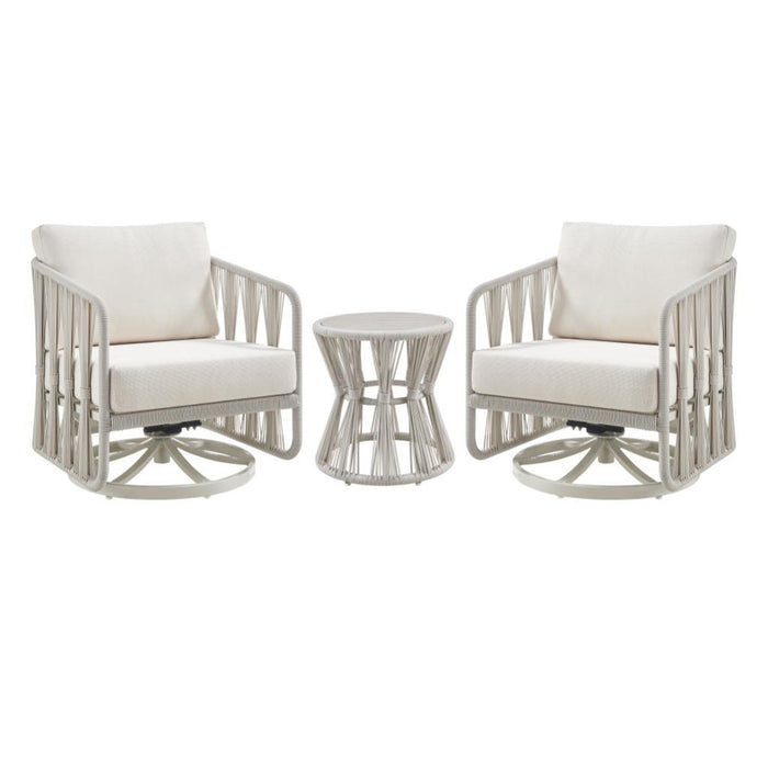 Breeze - Powder Coated Metal Outdoor Conversation Set With Cushions
