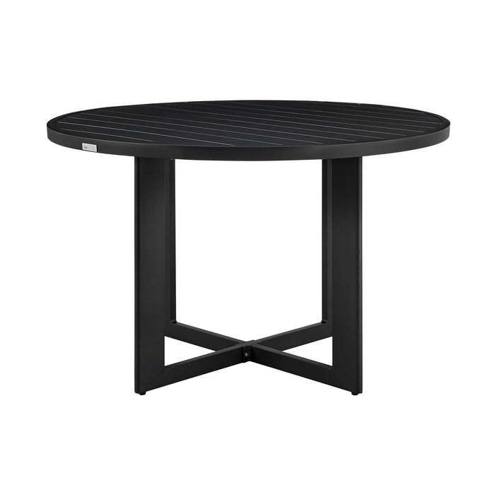 Cayman - Outdoor Patio Round Dining Table - Black