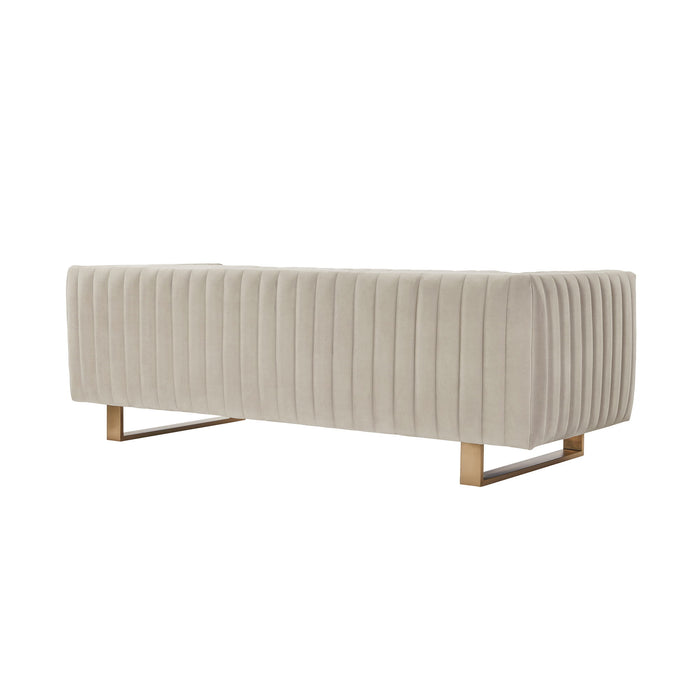 Delilah - Velvet Square Arm Sofa