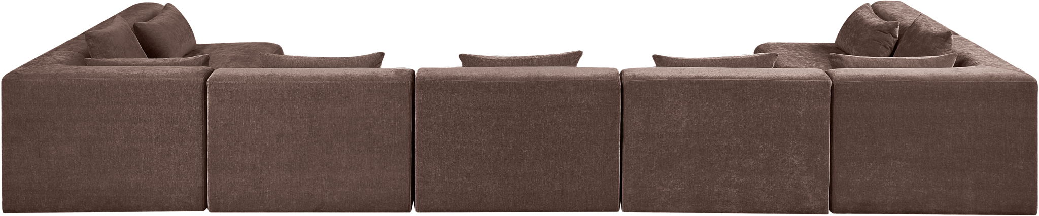 Stellar - 7 Piece Chenille Fabric Upholstered Modular Sectional