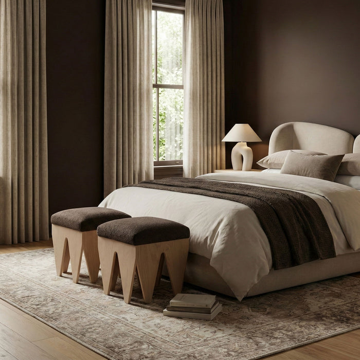 Altair - Fabric Bench - Light Brown Base