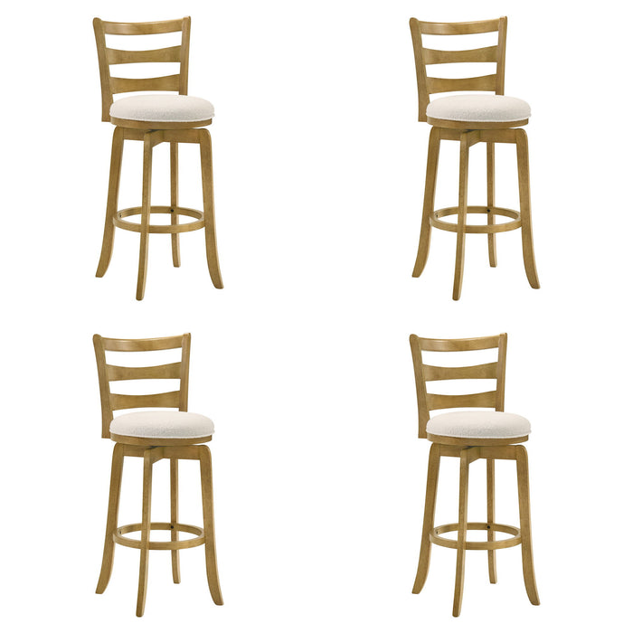 Melindra - Modern Farmhouse Swivel Wood Bar Height Kitchen Bar Stool