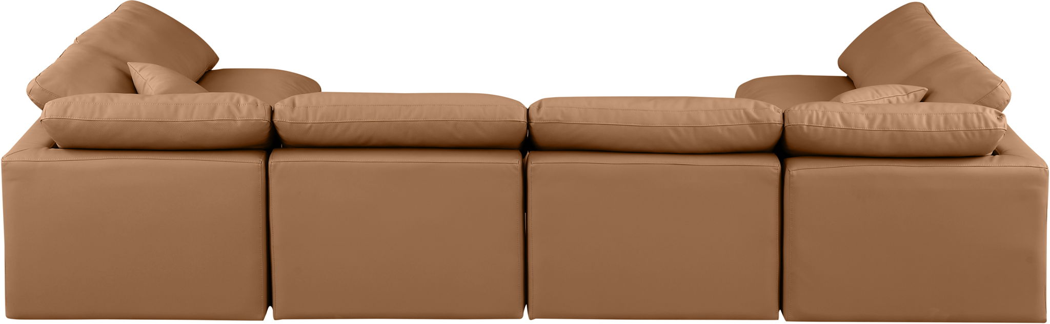 Indulge - Faux Leather 6 Piece Modular U-Shaped Sectional