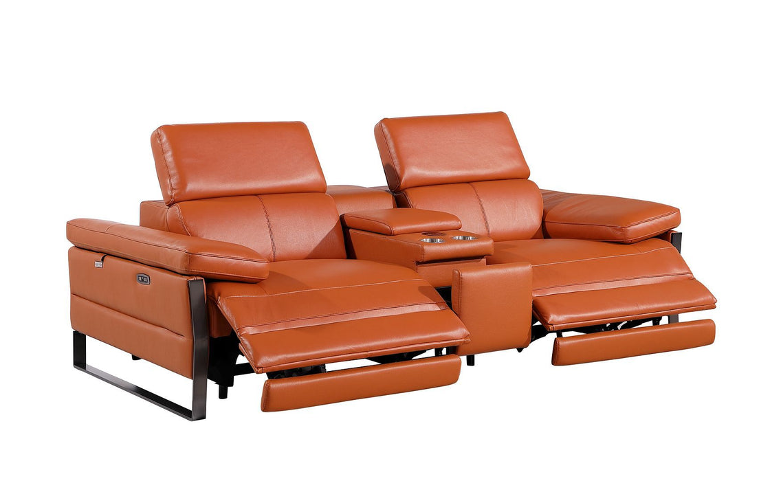 1246 - Modular Power Triple Reclining Sofa And Console Loveseat Set With Power Headrests